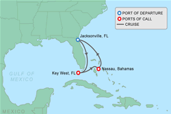 Cruise itinerary map