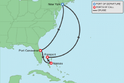 Cruise itinerary map