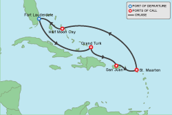 Cruise itinerary map
